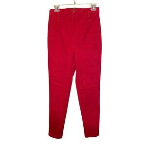 WEAR Skinny Red Jeans Back Zipper No Pockets Sleek Look Women's Size 13/14